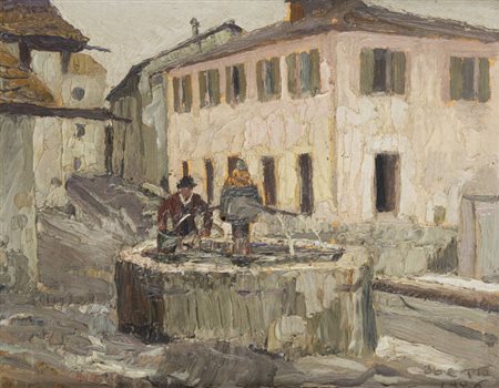 GIULIO BOETTO<BR>Torino 1894 - 1967<BR>"Alla fonte" 1926