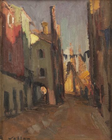 FELICE VELLAN<BR>Torino 1889 - 1976<BR>"Chioggia" 1958