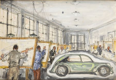 MASSIMO QUAGLINO<BR>Refrancore (AT) 1899 - 1982 Torino<BR>"Lancia, reparto progettazione"