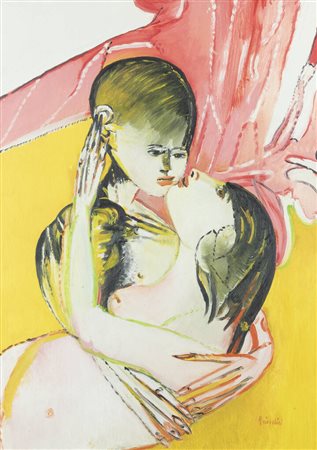 REMO BRINDISI<BR>Roma 1918 - 1996 Milano<BR>"Amanti"