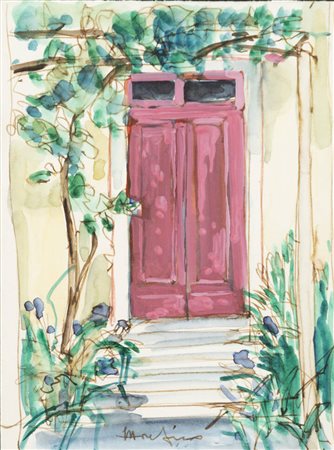 ETTORE FICO<BR>Piatto Biellese (VC) 1917 - 2004 Torino<BR>"La Porta" 1992