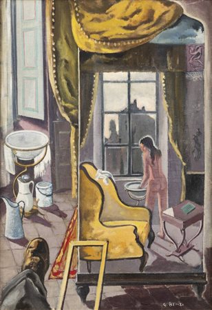 GIULIO BENZI<BR>Quargnento (AL) 1907 - 1955 Robilante (CN)<BR>"Interno"