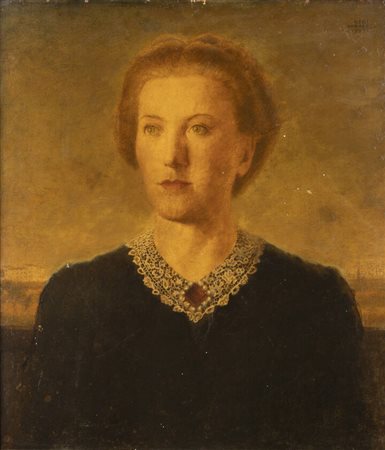 GIGI MORBELLI<BR>Orsara Bormida (AL) 1900 - 1980 Torino<BR>"Ritratto di donna" 1938
