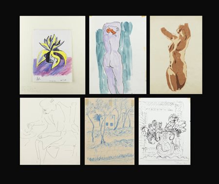 LOTTO DI SEI DISEGNI