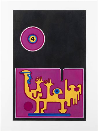 MARIO MOLINARI<BR>Coazze (TO) 1930 - 2000 Torino<BR>"La banda" 1982