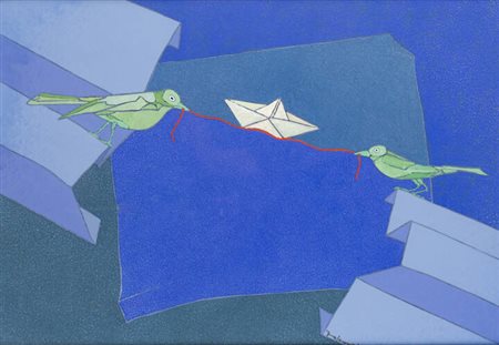 FRANCESCO CASORATI<BR>Torino 1934 - 2013<BR>"La barca di carta"