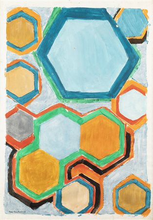 PIERO RAMBAUDI<BR>Torino 1906 - 1991<BR>"Frattali" 1987