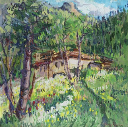 BEPPE GALLO<BR>Castagnole Lanze (AT) 1942<BR>"Primavera al Col de Joux" 2000