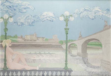 LAMBERTO CAMERINI<BR>Torino 1930<BR>"Quattro con..." 1985