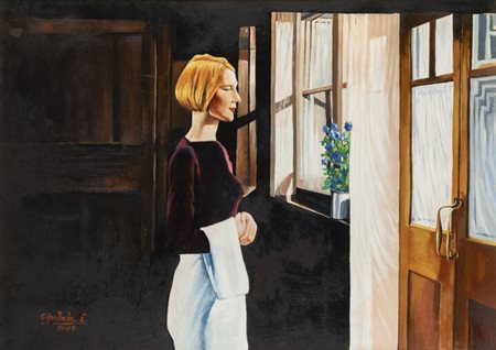 ELVIO CIPOLLETTA<BR>San Severino Marche (MC) 1947<BR>"L'attesa" 2008