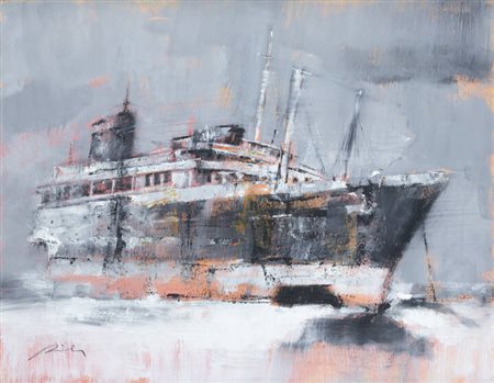 PIER TOFFOLETTI<BR>Udine 1957<BR>"Navi spiaggiate"