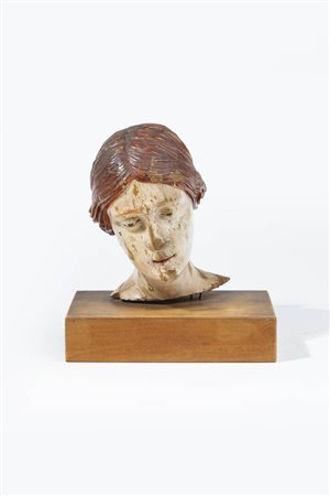 SCULTORE ANONIMO<BR>"Testa femminile", Spagna XVIII secolo