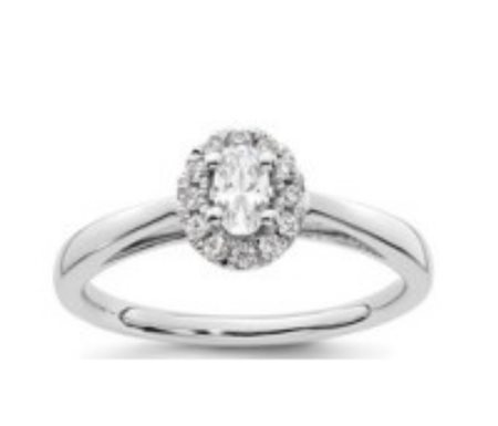 Anello classico in oro 14K con diamanti 414 18K LG