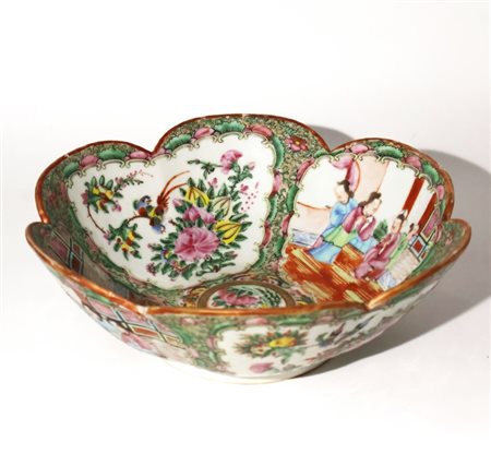 Ciotola cinese in porcellana Canton