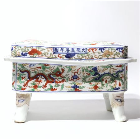 Grande incensiere cinese policromo