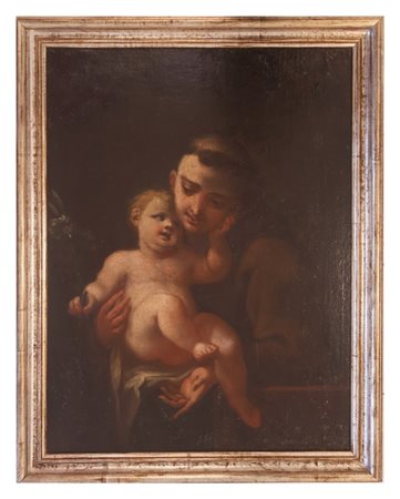Scuola Italiana del XVIII secolo, Sant'Antonio da Padova con il Bambino Gesù