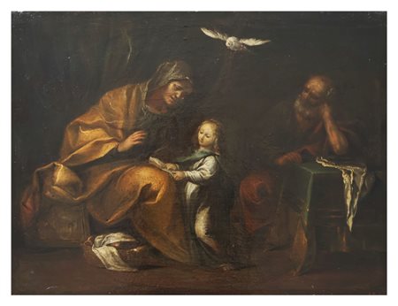 Scuola italiana del XVII secolo, Sant'Anna, la Vergine Bambina e San Gioacchino