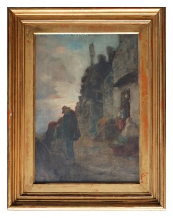 Vincenzo Cabianca (Verona, 1827 - Roma, 1902) [attribuito a], A sera