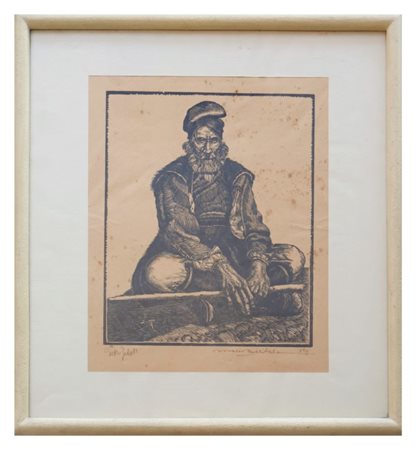 Mario Delitala (Orani (NU), 1887 - Sassari, 1990), Pastore seduto