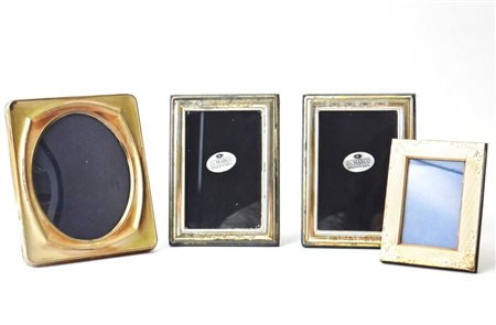 Gruppo di quattro cornici in argento 800