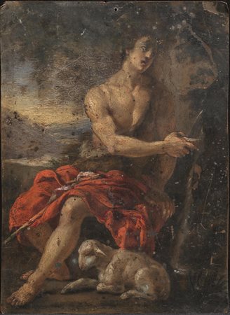 Scuola toscana, sec. XVIISAN GIOVANNI BATTISTAolio su rame, cm 15,5x11,5...