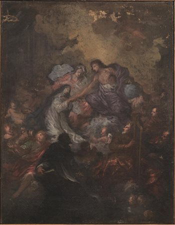 Scuola fiorentina, fine sec. XVII-inizi XVIII SANTA DOMENICANA CON SANTI IN...