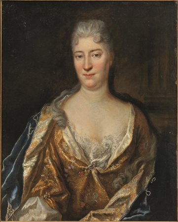 Scuola francese, sec. XVIIIRITRATTO DI GENILDONNAolio su tela, cm 81,5x64&nbsp;