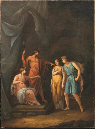 Pittore neoclassicoORFEO ED EURIDICE DAVANTI A PLUTONE E PROSERPINAORFEO...