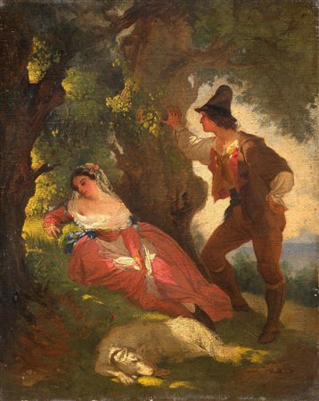 Antonio Puccinelli(Castelfranco Di Sotto (PI) 1822 - Firenze 1897)IDILLIO...