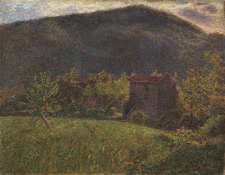 Gino Romiti(Livorno 1881 - 1967)MAGGIO IN TOSCANA, POMERIGGIOolio su tela, cm...