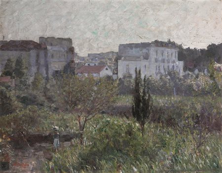 Attilio Pratella (Ravenna 1856 - Napoli 1949) IL VOMERO olio su tela, cm...