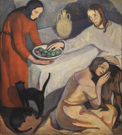 Elisabeth Chaplin (Fontainebleau 1890 - Firenze 1982) GESU' E LA MADDALENA...