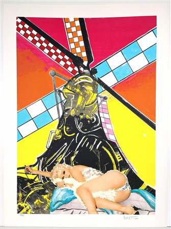 GIANNI BERTINI, 107,5 X 87,5 cm, Le bambole n.1 Serigrafie stampate a 8...