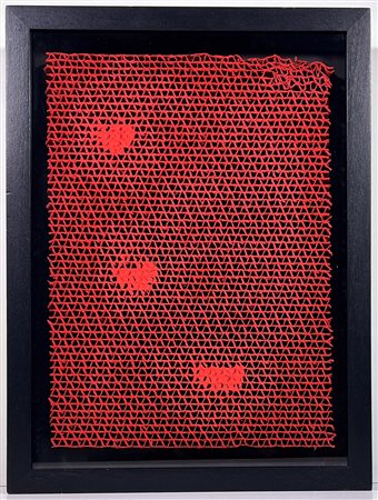 BERNARD AUBERTIN, 40 X 45 cm, ”Alveolés” Cartone dipinto su tavola Anno 1990...