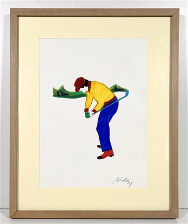 LODOLA MARCO, 33 X 24 cm, pennarelli su cartoncino - autentica dell'artista...