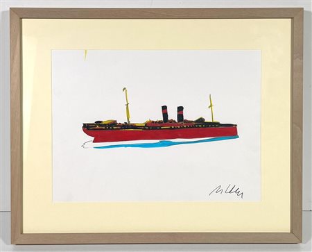 LODOLA MARCO, 24 X 33 cm, Matita e pennarelli su cartoncino - autentica...