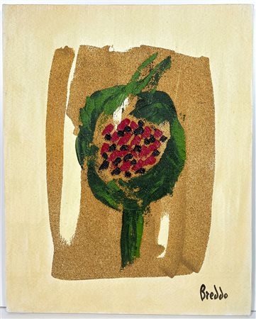 GASTONE BREDDO, 50 X 40 cm, olio su tela, autentica dell'artista su fotografia