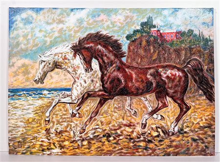 GIOVANFRANCESCO GONZAGA, 50 X 70 cm, serigrafia su tela - esemplare H.C.