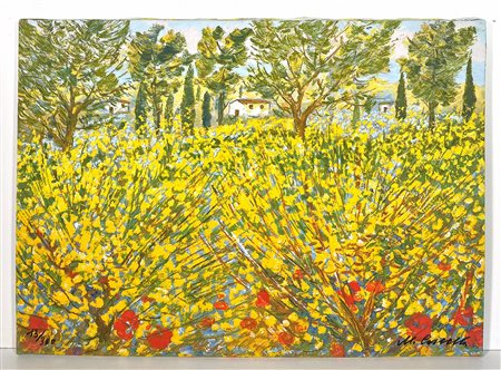 MICHELE CASCELLA, 50 X 70 cm, Serigrafia e litografia a 33 passaggi di colore...