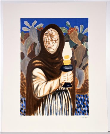 GIUSEPPE MIGNECO, 80 X 65 cm, Litografia su carta