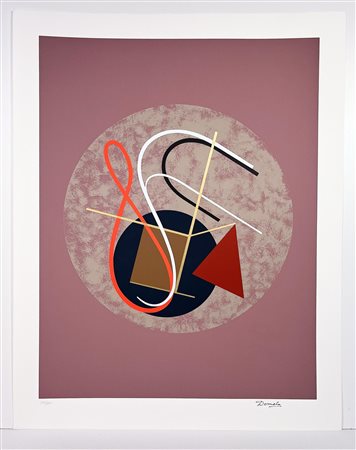 CèSAR DOMELA, 75 X 59 cm, Serigrafia sua carta Firma in basso a destra...