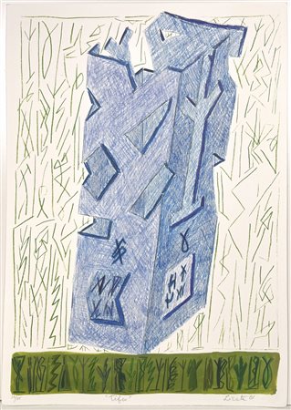 RICCARDO LICATA, 34 X49 cm, ”Tifeo” litografia a colori cm 34x49 Firma e anno...