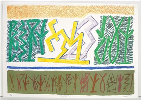 RICCARDO LICATA, 34 X49 cm, ”Egidio” litografia a colori cm 34x49 Firma e...