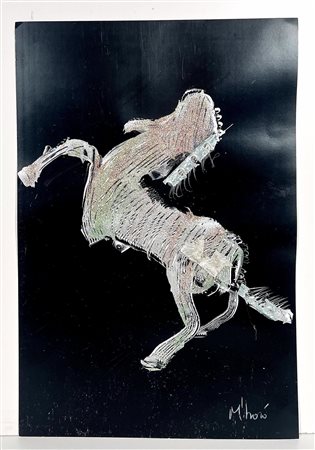 M’HORO’, 47,9 X 32 cm, Acrilico, tecnica mista e collage con frammenti di...