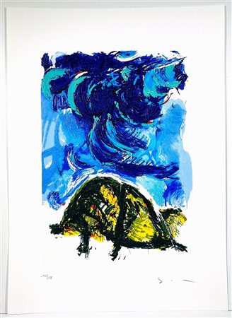 MARIO SCHIFANO, 50 X 70 cm, Senza Titolo Serigrafia materica Numerata in...