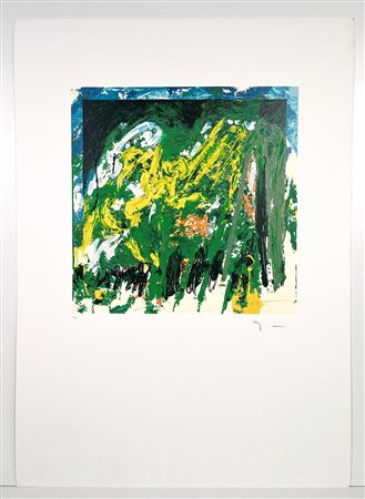 MARIO SCHIFANO, 50 X 70 cm, Senza Titolo Serigrafia materica Numerata in...