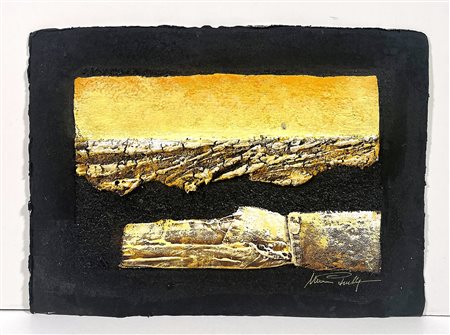 MARIO PASCHETTA, 35,5 X 25 cm, tecnica mista su carta applicata su tavoletta...