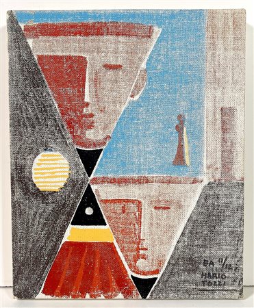 MARIO TOZZI, 21 X 17 cm, serigrafia su tela, pubblicata sul catalogo "Mario...