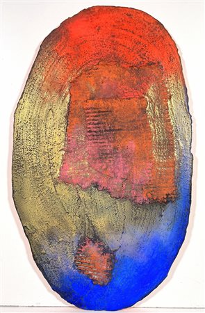 RENZO NUCARA, 30 X 50 cm, ”Reperto”, resine e pigmenti su tavola, anno 2002,...