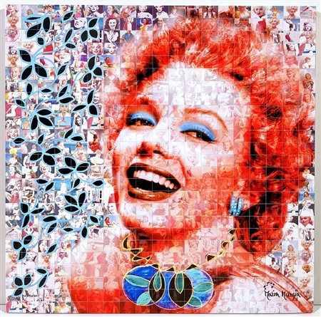 MARIA MURGIA, 50 X 50 cm, ”Omaggio a Marilyn Monroe", fotomosaico digitale,...